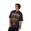 T-SHIRT FOX IMAGE PRINT PLUM OVERSIZED PERFECT M